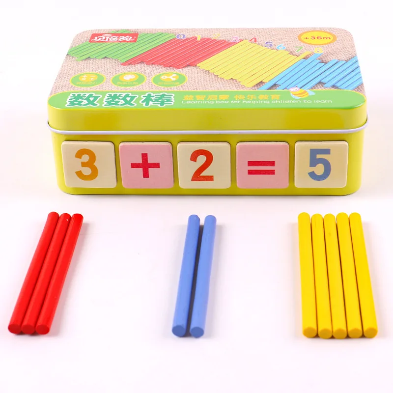 

Children Mathematics Arithmetic Count Counting Word Rod Young STUDENT'S Counter Stick Counting Sticks Teaching Aids First Grade