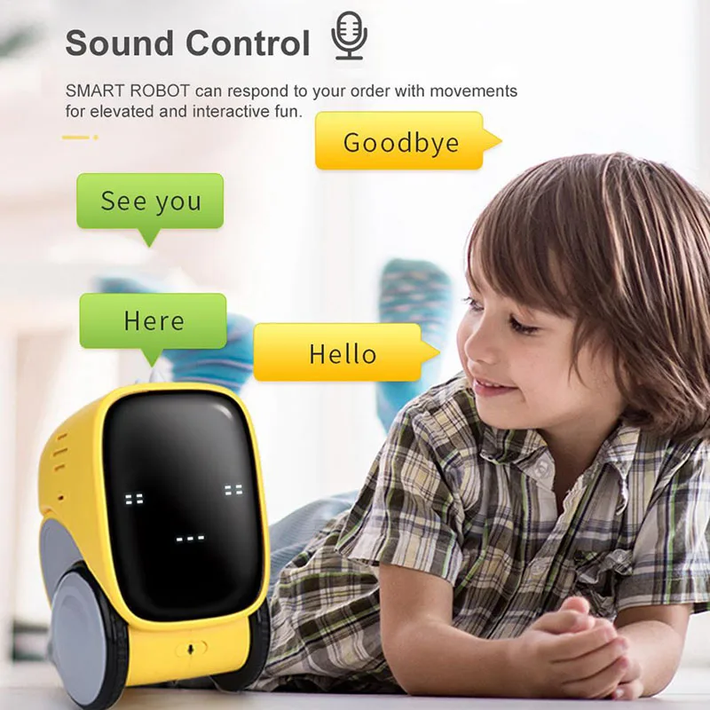 JJRC R16 Smart Robot Touch Gesture Control Voice Interaction Facial Expression Model Robot Toy for Girl & Boys Children Gifts