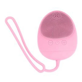 

Pink USB Electric Silicone Facial Cleansing Brush Sonic Vibration Deep Pore Cleaning Waterproof Massage Face Skin Scrubber Clean