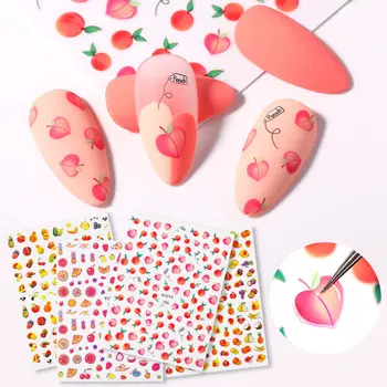 

Summer Fruit 3D Nail Sticker Watermelon/Apple/Banana/Peach Nail Art Stickers Nail Art Transfer Sticker DIY Decoration