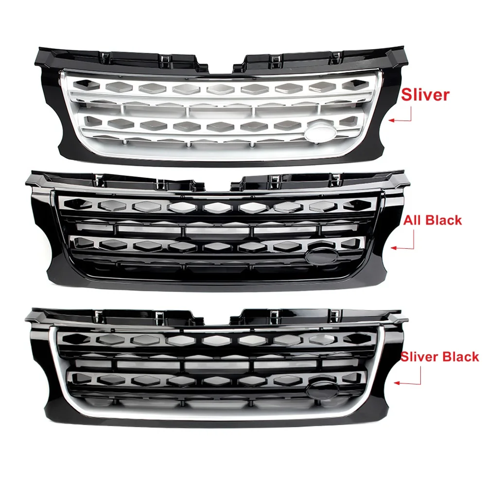

Car Gray ABS Front Grille Bumper Honey Comb Mesh For 2014 2015 2016 Land Rover LR4 LR051299