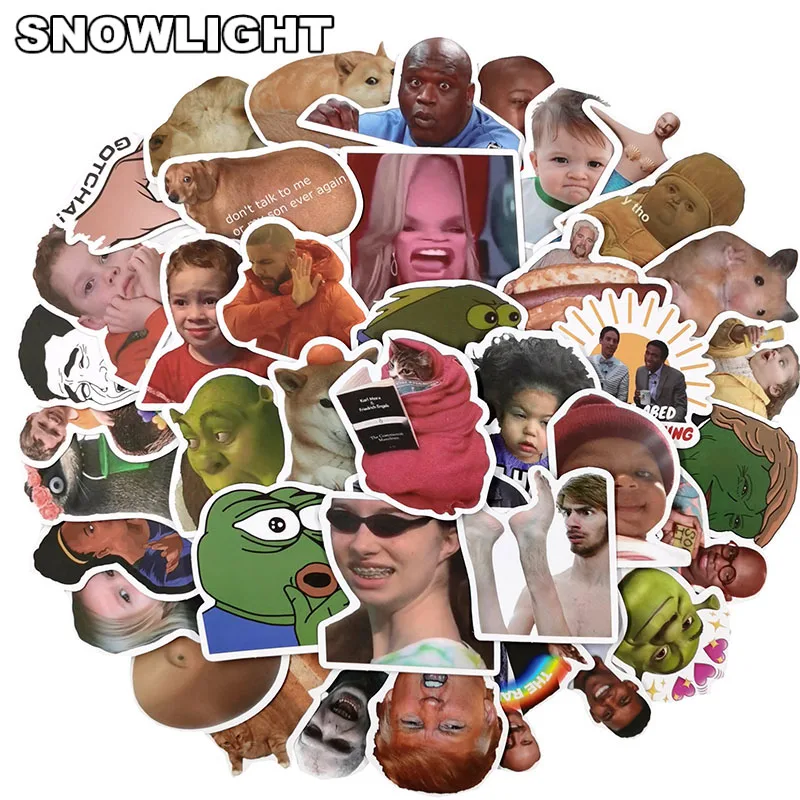 10/30/50pcs/set Web Celebrity Memes Stickers Diy Motorcycle Car Luggage Laptop Bicycle Skateboard Cartoon Sticker Kids Toys