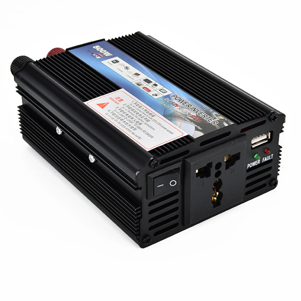 Solar Inverter DC12V/24V To AC220V/110V 500W Modified Sine Wave Power Inverter Voltage Transformer Converter For Car 5