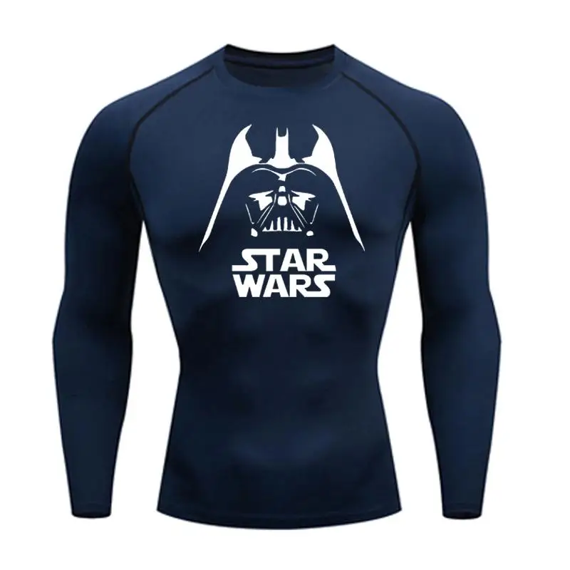Star Wars Men thermal Underwear Set Compression Quick Drying Thermo fleece Men Clothing warm Shirt Fitness MMA men's full suit