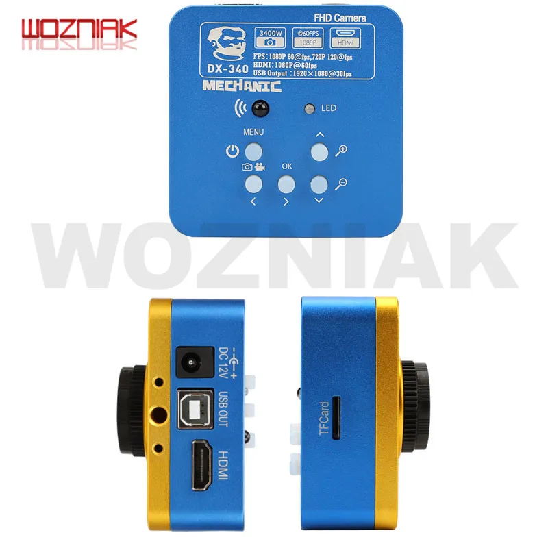 MECHANIC DX-340 многофункциональная промышленная камера 3400 Вт пикселей CMOS камера микроскопа HDMI USB HD камера