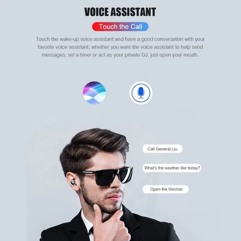 V11 TWS Bluetooth 5,0 стерео наушники Touch Wirel карта памяти