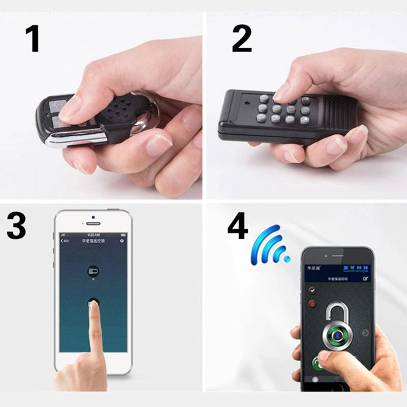 

Home Smart Lock Security Wireless Electric Door Lock Keyless W/ 4 Remote Control