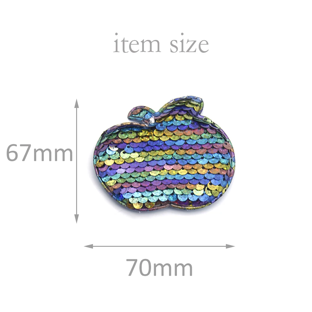 David accessories 70*67 мм Apple блестки Реверсивный весы патч Аксессуары для волос ручной работы украшение для головного убора Материал, 25Yc7391