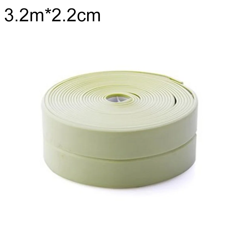 3.2mx22mm green Угловая вклейка для щелей клейкая водонепроницаемая Настенная Наклейка для ванной комнаты, кухни, душевой для раковины ванны уплотнительная лента самоклеющаяся 3,2 м x 38 мм - Цвет: 3.2mx22mm green