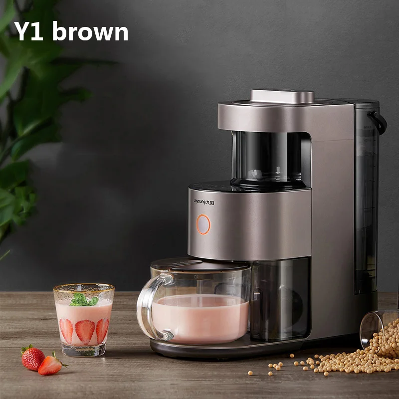 Y1 brown Joyoung Y1 кухонный блендер домашний Интеллектуальный беспилотный миксер прибор для приготовления соевого молока Многофункциональный молотый Миксер для мяса автоматическая очистка - Цвет: Y1 brown