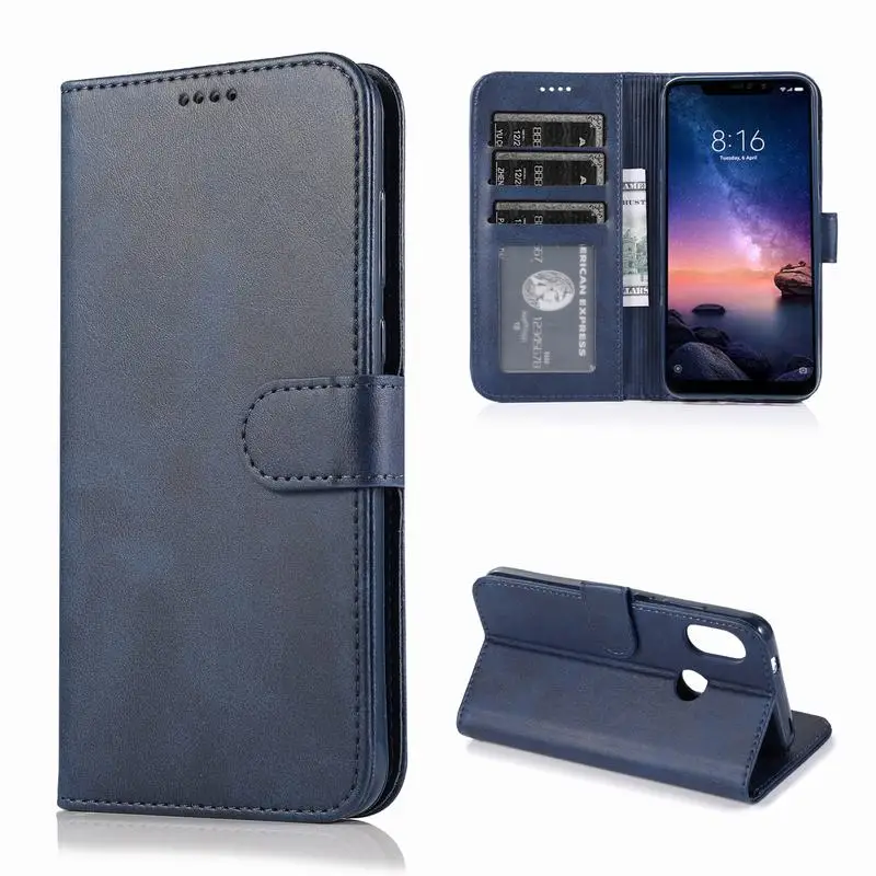 Blue Case Чехол для Xiaomi mi A2 Lite, чехол, Роскошный кошелек, Кожаный флип-чехол для xaomi mi A2 Lite A2lite A 2, чехол для мобильного телефона s Xio mi - Цвет: Blue Case