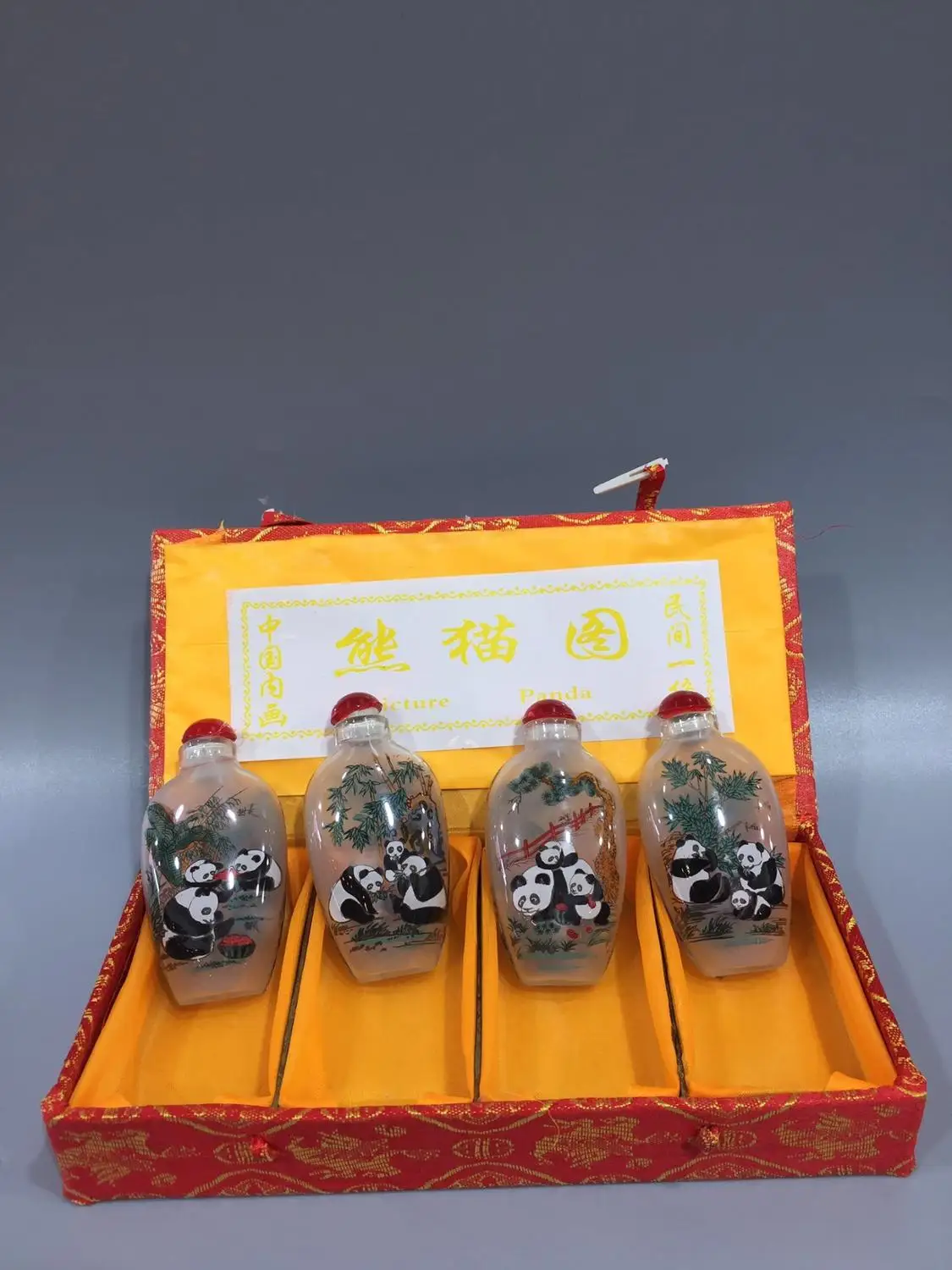 Китайская уникальная картина табак бутылка внутри окрашенные четыре комбинации