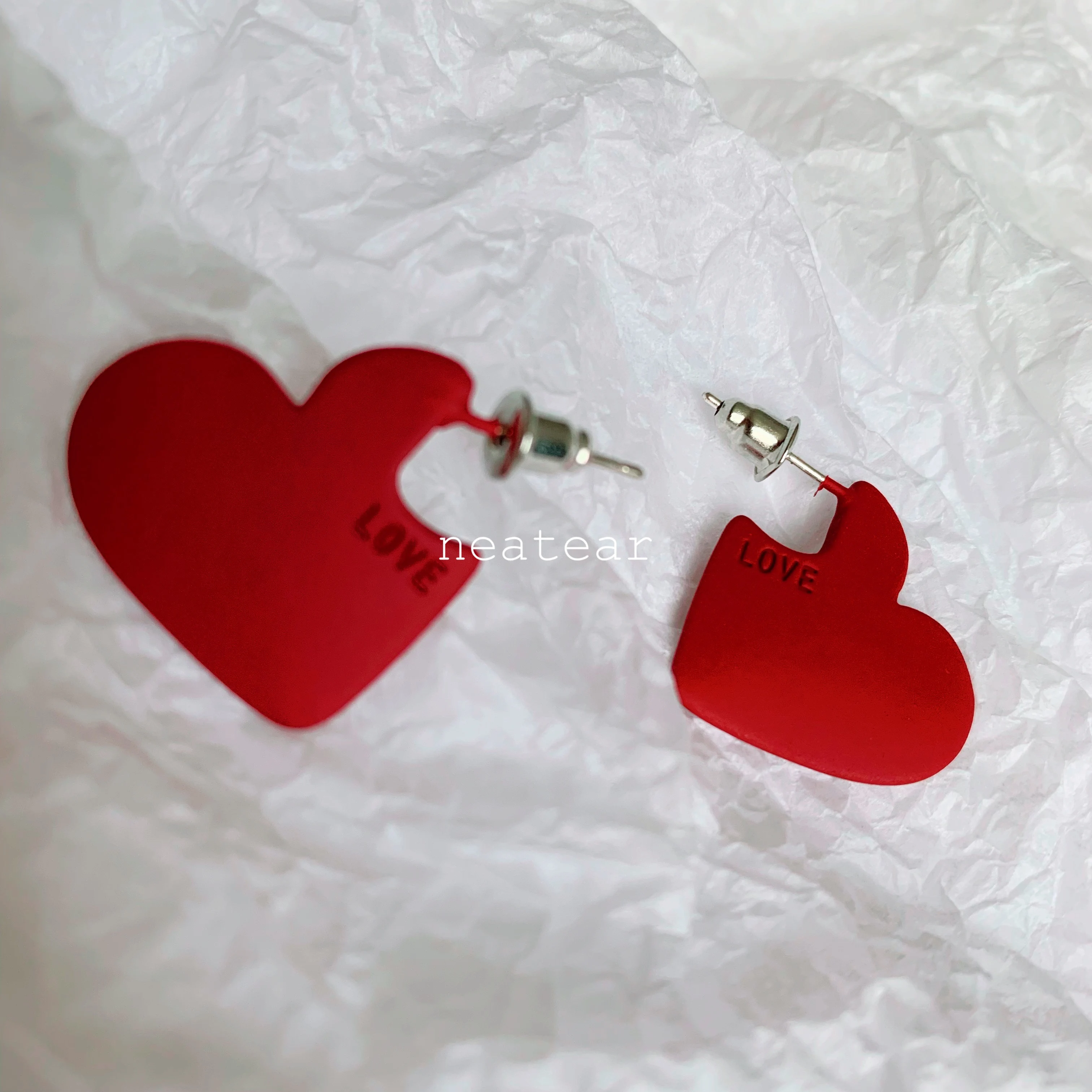 Neatear Любовь Красная Мода Пара элегантные рождественские женские серьги