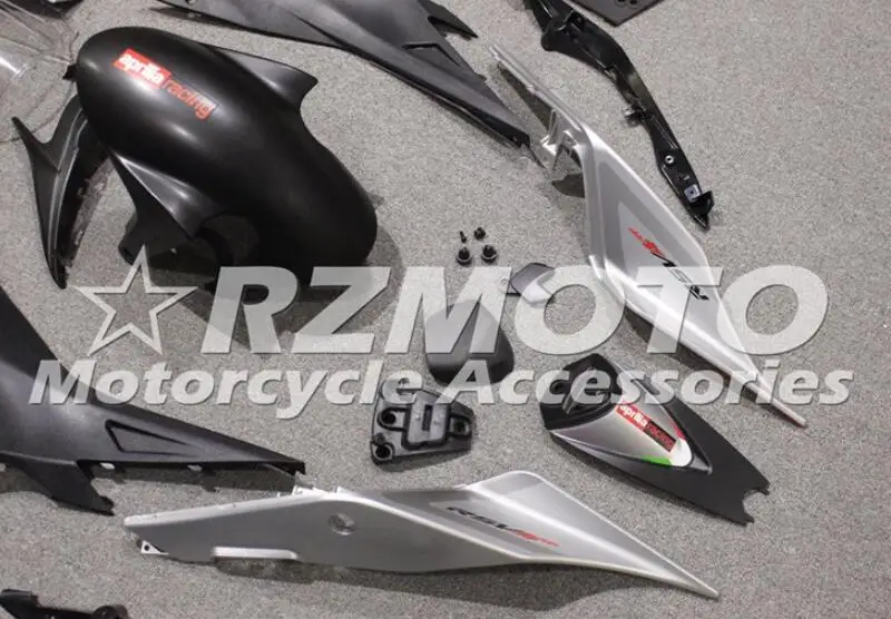 Литьевая Форма ABS Обтекатели комплект подходит для Aprilia RSV4 1000 2009- 09 10 11 12 13 14 Пользовательские серебро матовый