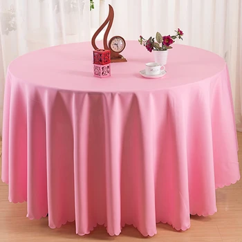 

High Quality White Polyester Table Cloth Plain Fabric For Wedding Events Party Hotel Banquet Decoration Table Cover Towel