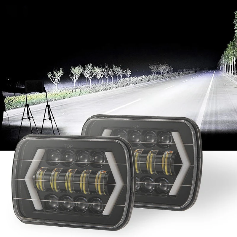 

300W Brightest 5 inch X7 inch /7 inch X6 inch Projector Led Headlights with Drl for Jeep Wrangler Yj Cherokee Xj H6054 H5054 H60