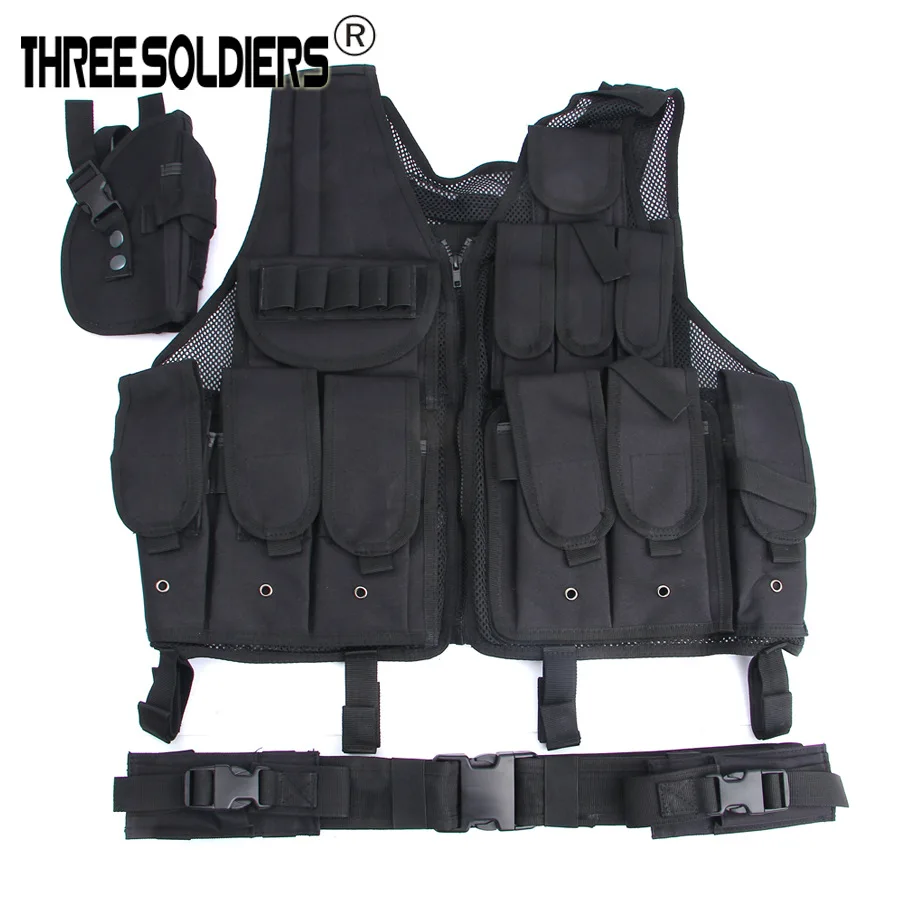 

045 Tactical Grid Breathable Tactical Vest CS Field Operations Waistcoat Dressing up Combat Vest Waistcoat Light