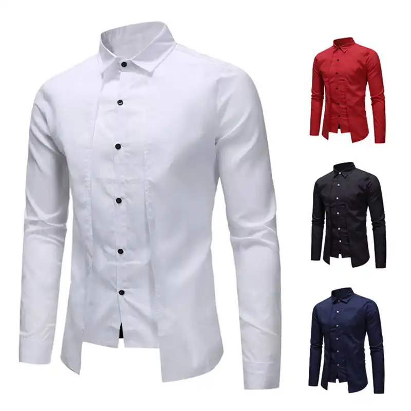 men's chinoiserie cotton slim shirt
