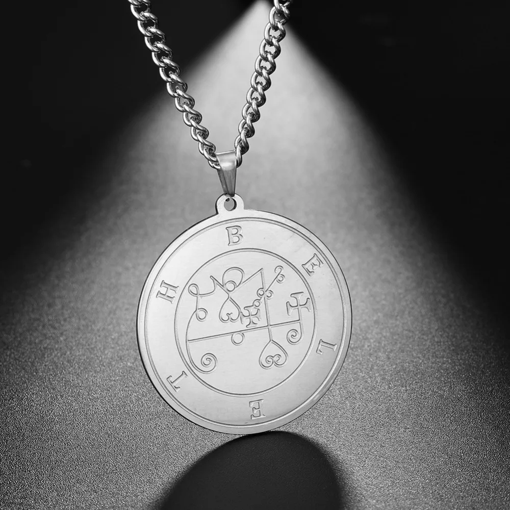 Dawapara-Great-King-Beleth-Lesser-Key-of-Solomon-Seal-Kabbalah-Amulet-Pendant-Men-Necklace-Stainless-Steel