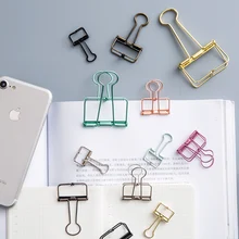 Cute clip stationery fixed long tail clip metal file book clip multifunction portable data collation clip school office supply