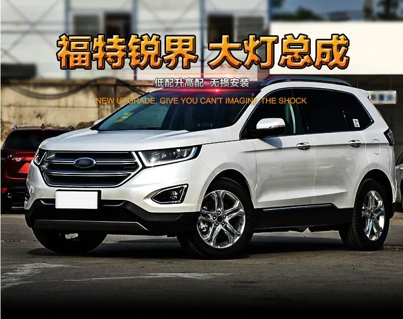 Автомобильный Стайлинг для Ford Edge фары- Edge светодиодный фонарь DRL Hid головной фонарь Ангел глаз биксеноновый луч аксессуары