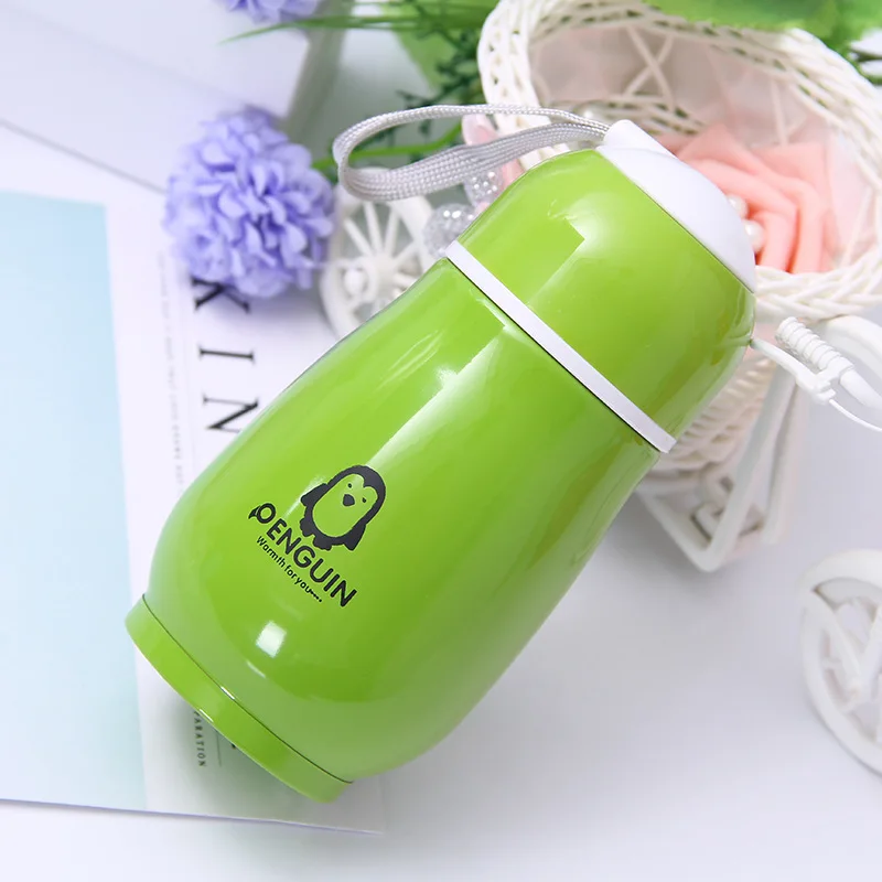 Cartoon Penguin Thermos 304 Stainless Steel Inner Cup Portable Children's Warm Water Kawaii Coffee 1pc | Дом и сад