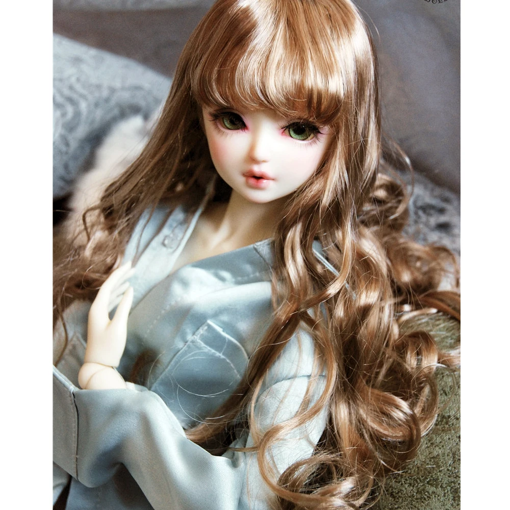 Bjd Doll Wig 1/4 7-8 SD MSD AOD DZ LUTS Dollfie BROWN Toy Head Hair 