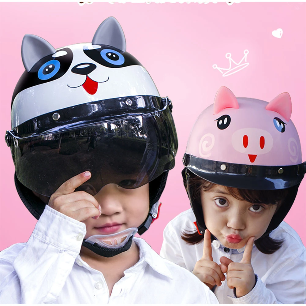 Disipación Más allá Cálculo Medio casco de motocicleta para niños, niñas y niños, cuatro estaciones,  Universal, bonito gorro de seguridad para bebé, casco de bicicleta de  dibujos animados|Cascos| - AliExpress