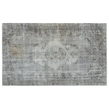 

Handmade Gray Vintage Overdyed Turkish Area Rug 160x271 Cm-5'3''X8'11''