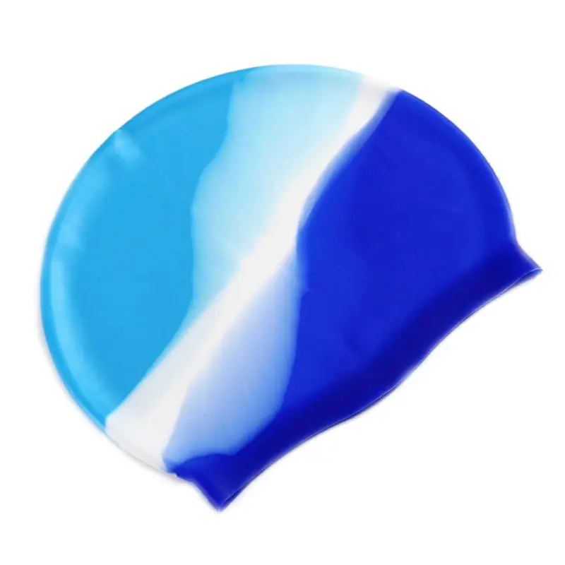 Adult Swimming Head Cap Colorful Waterproof Protect Ears Cover Soft Silicone Lightweight Unisex Swim Accessory
