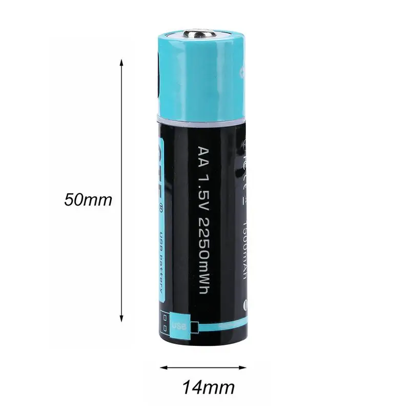 2 шт USB аккумуляторная батарея аа 1500mAh 1,5 v Быстрая зарядка литиевая батарея