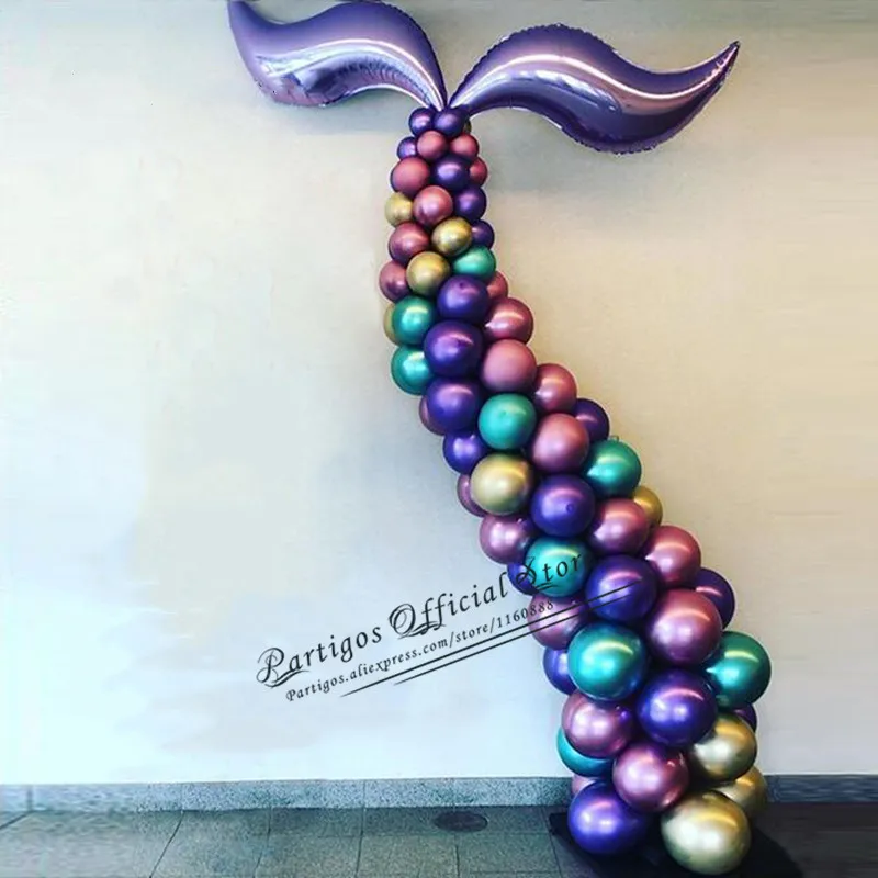 44pcs/set DIY Mermaid Tail Balloon Garland Set Latex Balloon Arch Tool