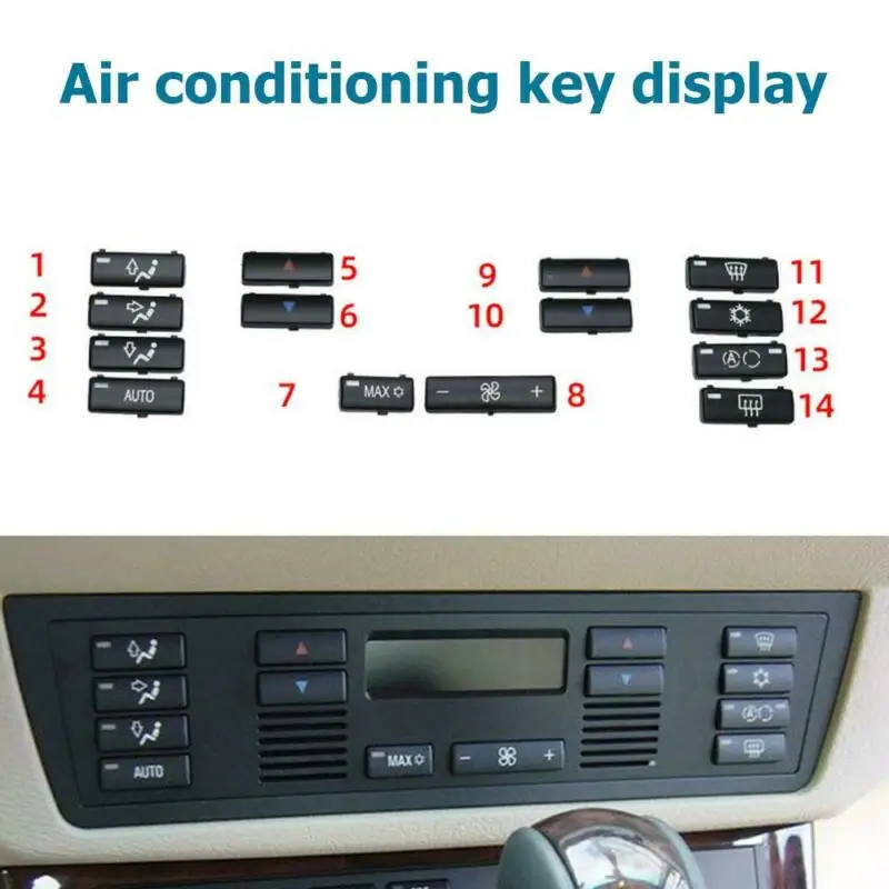 AC HEATER CLIMATE CONTROL PANEL WITH BUTTON//SWITCH FOR BMW 5 SERIES E39 X5 E53