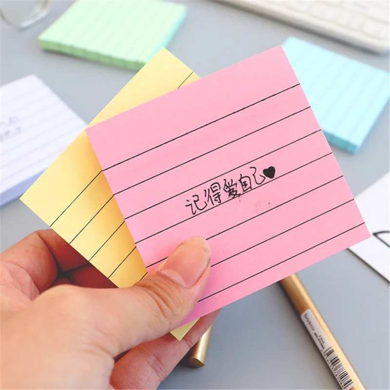 

Cute Kawaii Memo Pad Sticky Notes Post It Line Planner Stickers Diary Sticker Scrapbooking Sticky Notes School Office Stationery