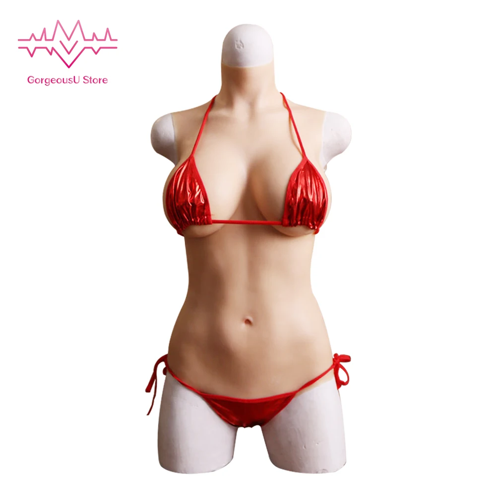 

Silicone Breast Forms Fake Boobs Bodysuit Briefs Realistic Skin For Corssdresser Shemale Drag Queen Transgenders Crossdressing