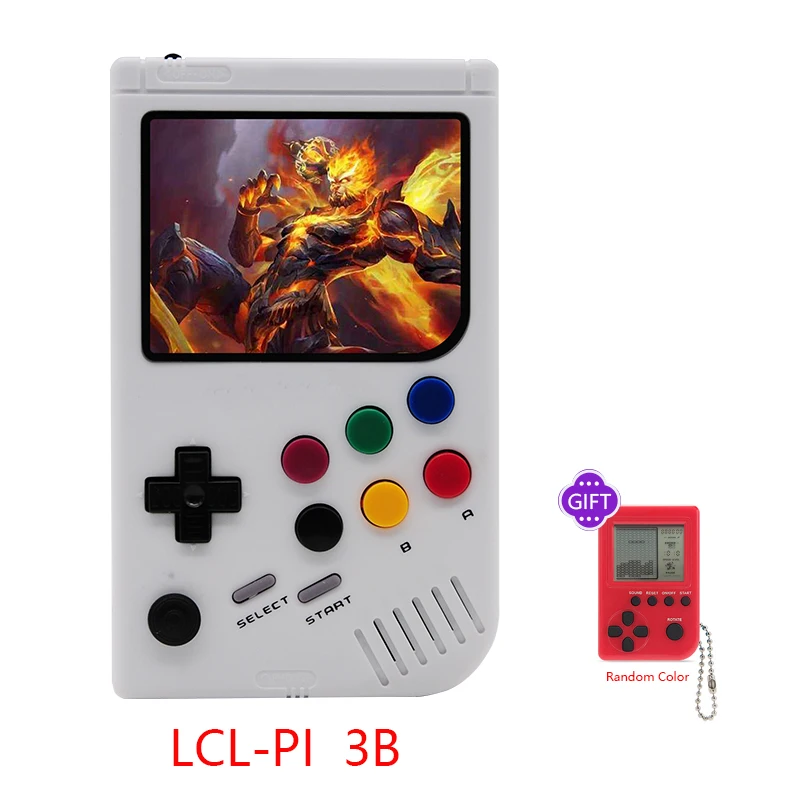 Новинка 2,0, ретро LCL Pi Boy Raspberry Pi для игры для мальчиков, видео игровая консоль, портативная Классическая портативная игровая приставка Raspberry Pi 3B/A - Цвет: White 3B