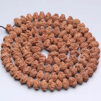 

11mm Tibetan Buddhism 108 Lotus Bodhi Seed Prayer Bead Mala Necklace