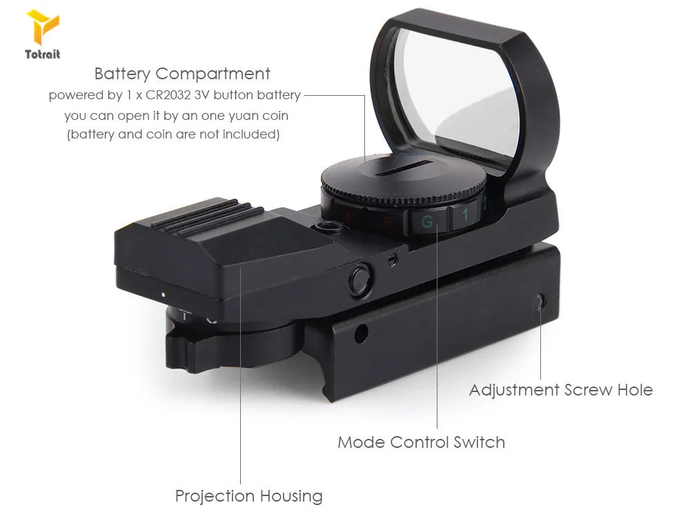 Totrait Red Dot Scope 11 мм/20 мм ласточкин хвост прицел рефлекторная Оптика прицел для охотничьего ружья страйкбол тактический Снайпер