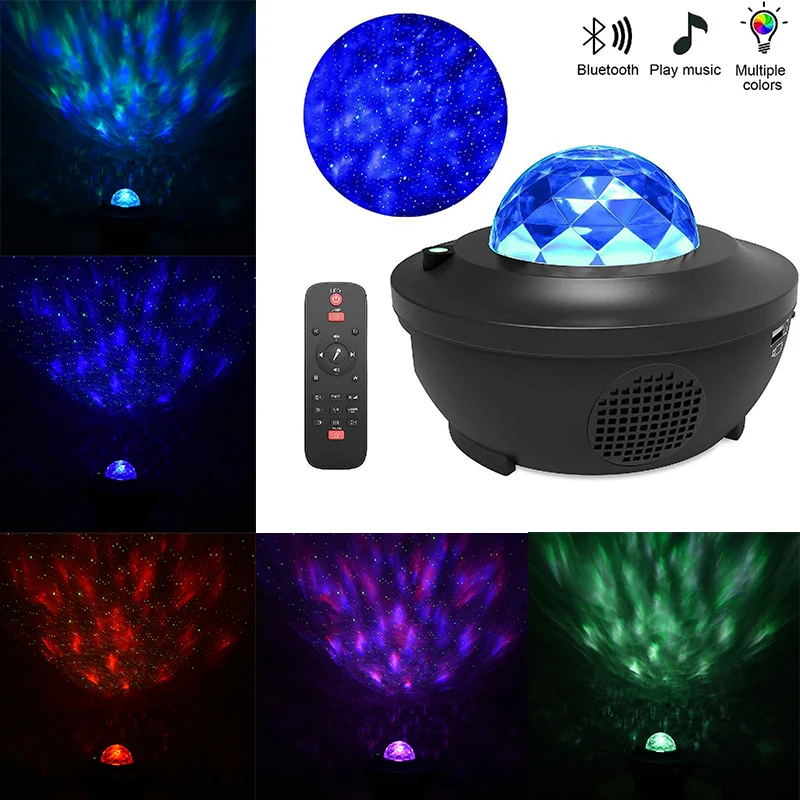 

TPFOCUS Colorful Starry Sky Projector Blueteeth USB Voice Control Music Player LED Night Light Romantic Projection Lamp Birthday