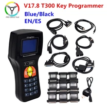 DHL Free t300 klucz programujący angielski hiszpański opcjonalny T300 Auto klucz programujący V17.8 kluczyk do kluczy T300 programator kodów