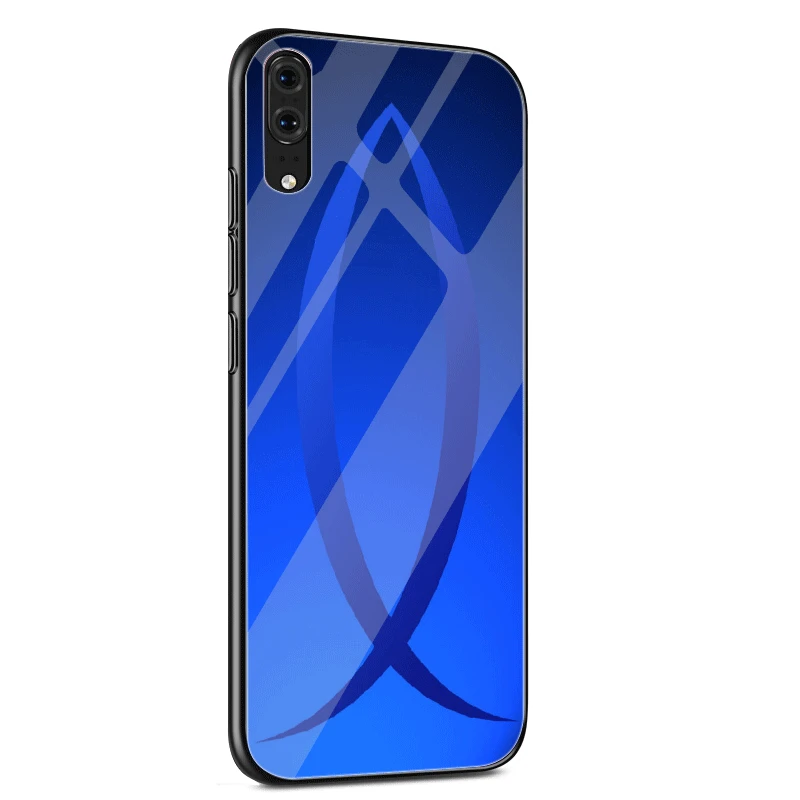 Стеклянный Чехол для мобильного телефона huawei P30 P20 P Smart P10 Y6 7A Y9 Honor 8X9 10 mate 20 Pro Lite с милым логотипом Иисуса христианского рыбы