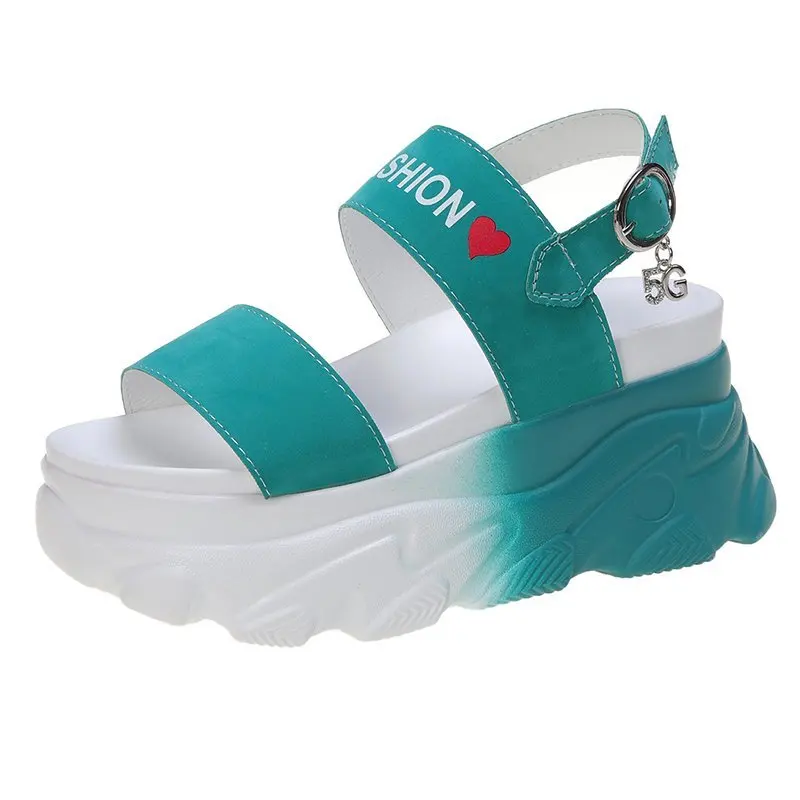 teal bottom heels