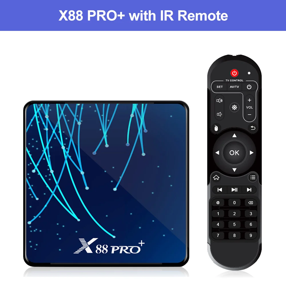 Восьмиядерный Android 9,0 ТВ приставка X88 PRO Plus 4 Гб 128 Гб Rockchip RK3368PRO 1080p 4K 60 кадров в секунду Google голосовой помощник Netflix 64 ГБ 32 ГБ