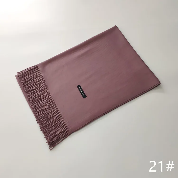 21 Кашемировый шарф, принт, сплошной цвет, Cachecol Foulard, для мужчин, женщин, пар, хиджаб с бахромой кашемировый палантин, пончо - Цвет: 21