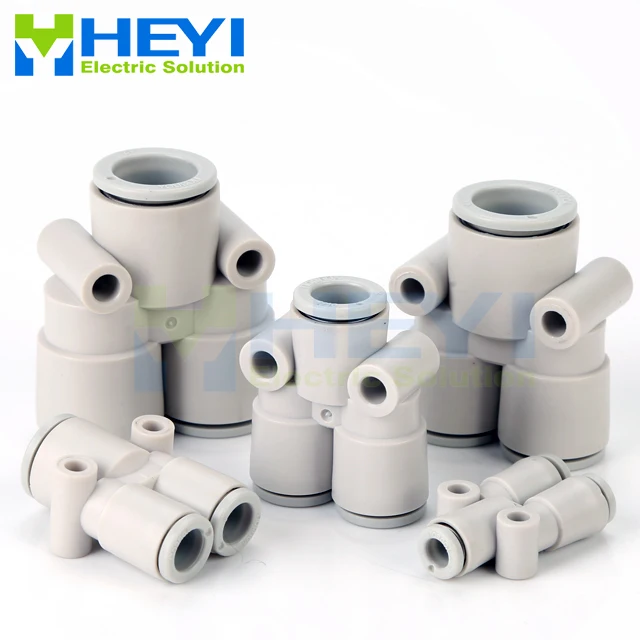 

10PCS/bag KQ2U 4-10mm Y Type One-touch Pneumatic Push In Fittings For Air/Water Hose and Tube Connector
