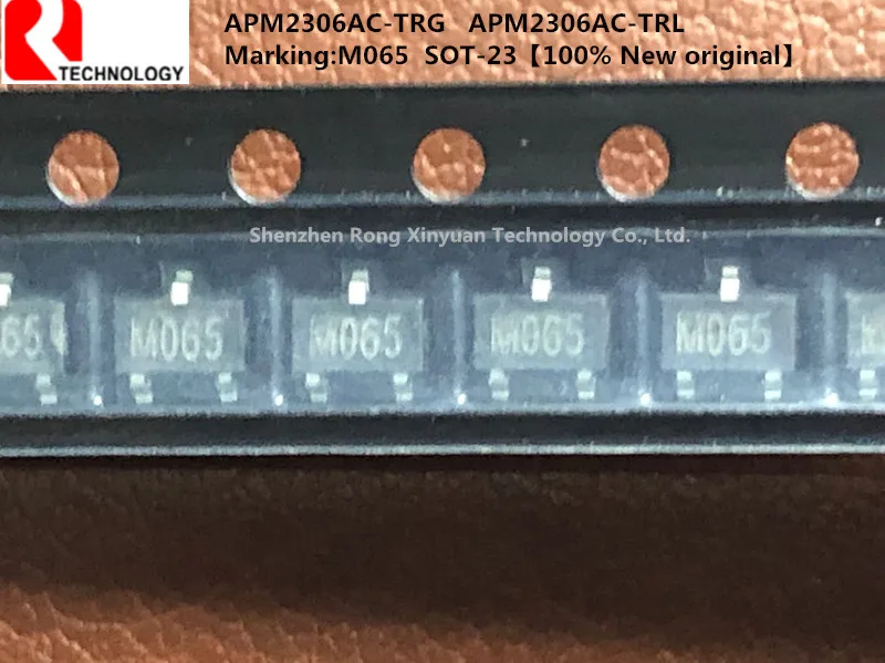 10 шт./лот APM2306AC-TRG APM2306AC-TRL APM2306AC-TR APM2306AC APM2306 маркировка: M065 СОТ-23 100% Новый