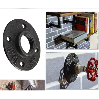 

10pcs Durable Wall Mount Threaded Floor Hardware Pipe Fittings Accessories Tool Cast Iron Antique Adapter Replacement Flange