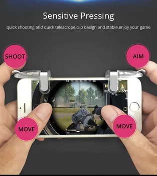

Mobile Phone Game Joystick Gamepad For PUBG Trigger Fire Button Controller Smartphone Shooting Game Aim Key L1R1 game Controller