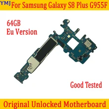 64 ГБ для samsung Galaxy S8 Plus G955F материнская плата, оригинальная разблокированная для S8 G955F материнская плата с чипами, версия ЕС
