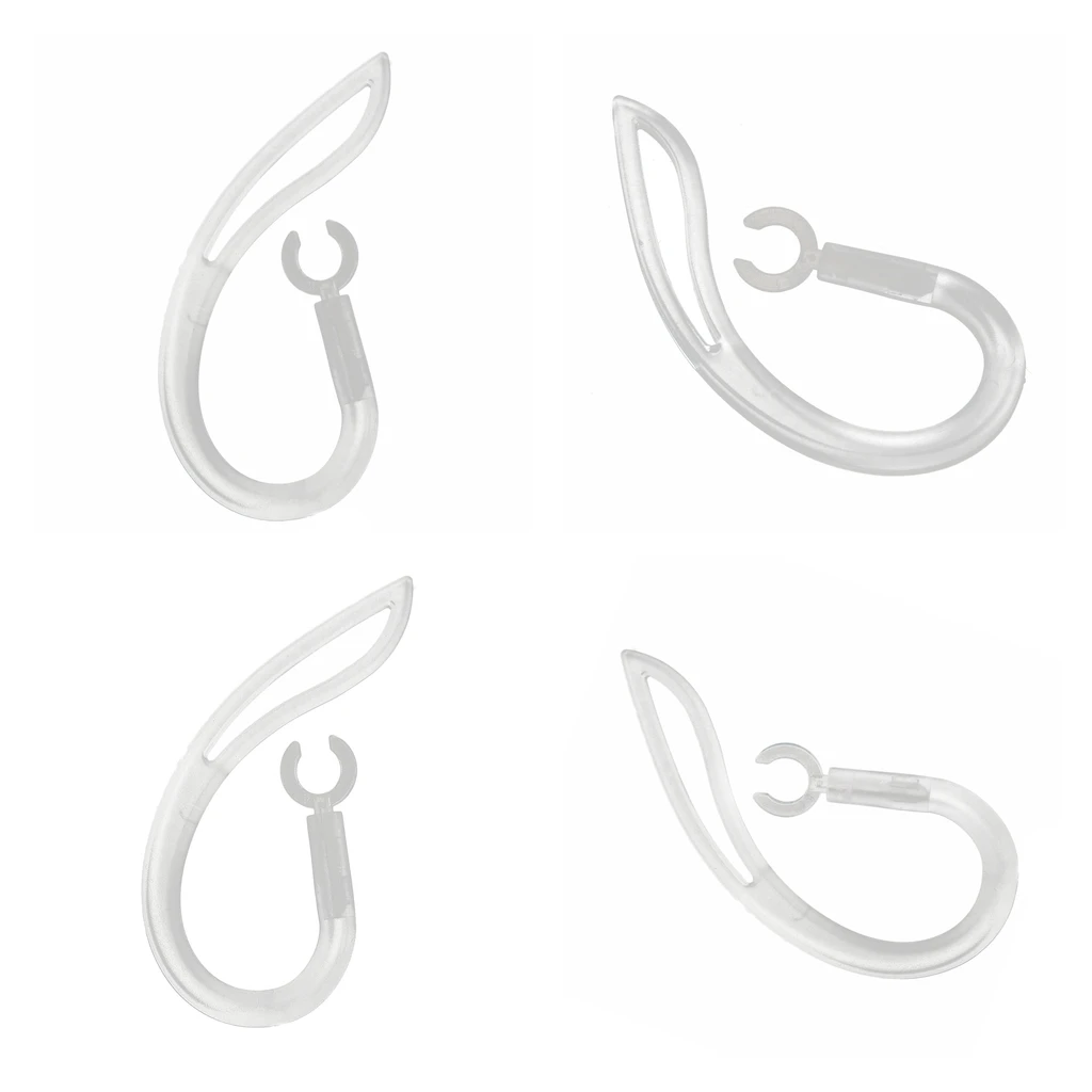 4pcs Clear Replacement Bluetooth Headset Earhooks for Plantronics Marque M155 M165 M1100 M100 M55 M28 M25 (6mm)
